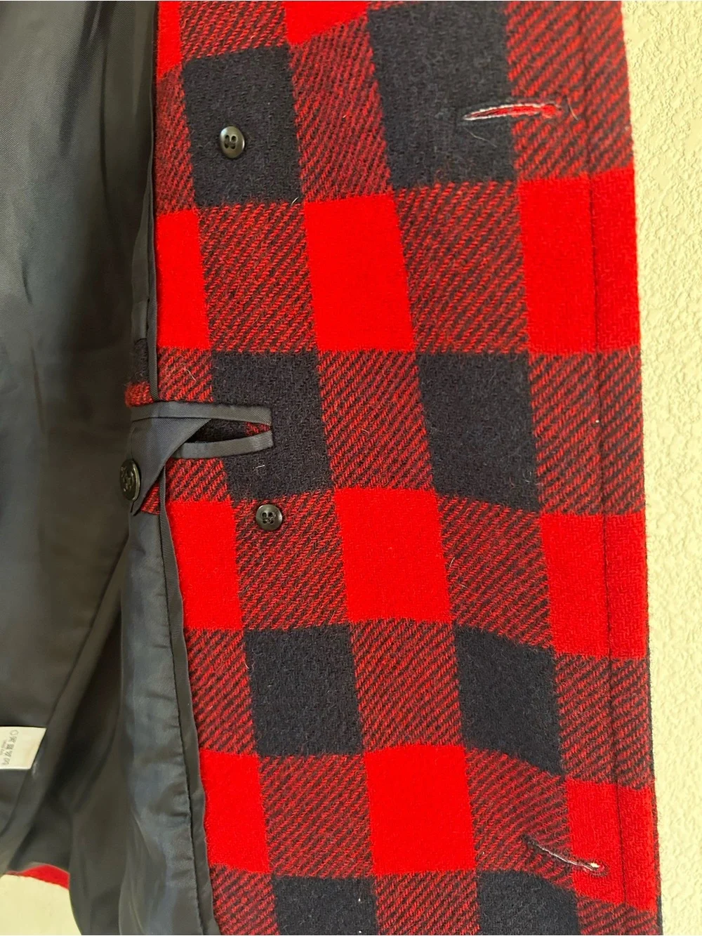 J. Crew Red and Black Buffalo Plaid Coat
